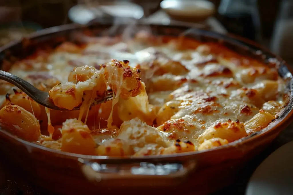 gnocchi alla sorrentina served fresh in a rustic dish