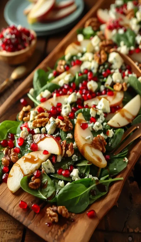Winter Pear Salad with Walnuts and Pomegranate