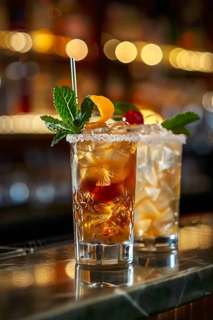 Roy Rogers Drink in highball glass with garnishes